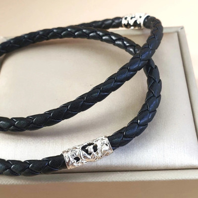 Dây Chuyền Nam Bằng Da Đầu Rồng Bạc Hiểu Minh DDN031s