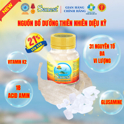  NEW [ Combo 20 lọ] Nước Yến sào Khánh Hòa Sanest 21% - Dành cho Người Cao Tuổi - Có đường