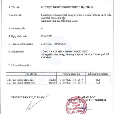 Mì ăn liền Gạo lứt - Đông trùng hạ thảo Healwa (1 hộp x 3 gói x 75g) chua cay nấu khô hay nước dùng chay mặn đều được