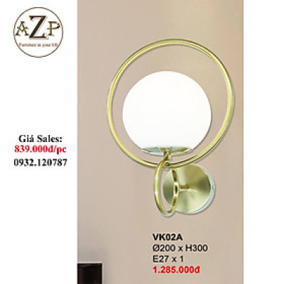 AZP - ĐÈN ỐP VÁCH / ĐÈN TRANG TRÍ / ĐÈN TREO TƯỜNG PHÒNG KHÁCH, PHÒNG NGỦ, NHÀ HÀNG, KHÁCH SẠN AZP-VK02A phong cách đương đại, hàng nhập khẩu AZP