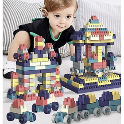 Bộ Đồ Chơi Lắp Ráp 520 Chi Tiết Building Block Hộp Lớn Cho Bé