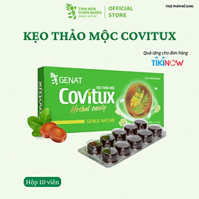 [Quà tặng] Kẹo thảo mộc Covitux (hộp 10 viên) - Genat - Dropship