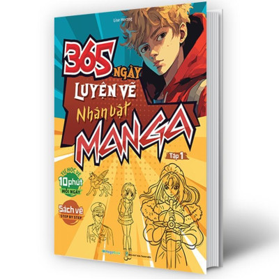 Sách - 365 Ngày Luyện Vẽ Nhân Vật Manga - Tập 1 - Megabook