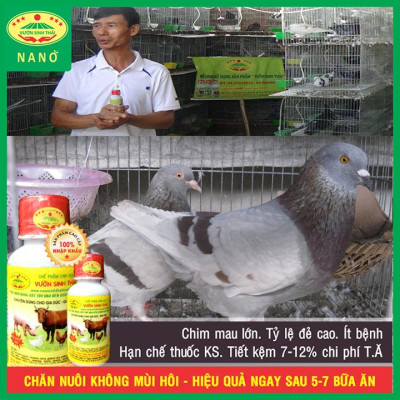 Chế phẩm sinh học VƯỜN SINH THÁI chăn nuôi Vỗ Béo không Mùi Hôi - Vật nuôi chắc thịt lớn nhanh ít bệnh dịch - Thức ăn bổ sung cho lợn gà chó mèo chim