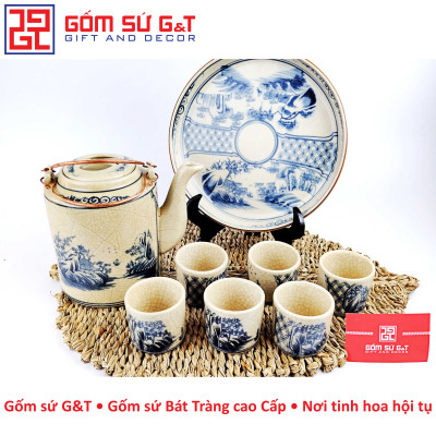 Bộ tích trà men rạn sơn thủy Gốm Sứ G&T