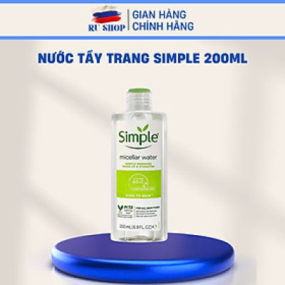 Tẩy trang Simple Micellar 200ml làm sạch