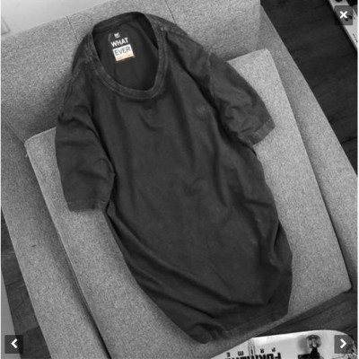 Áo thun cổ tròn wash bụi INF