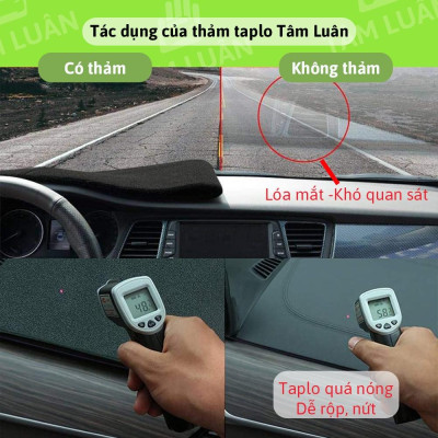 Thảm taplo ô tô Vinfast VF e34 VF8 Fadil Lux A/Huyndai/Honda - Hàng Nhập Khẩu