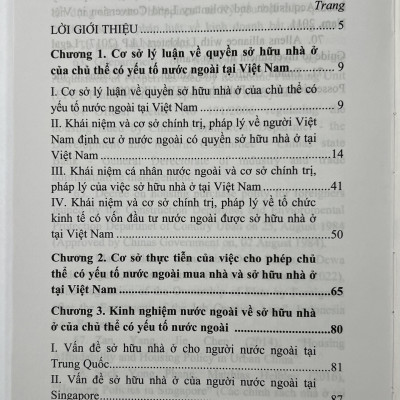 Sách - Quyền Sở Hứu Nhà Ở Của Chủ Thể Có Yếu Tố Nước Ngoài Tại Việt Nam