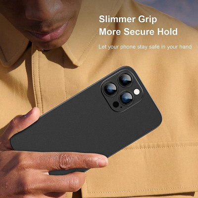 Ốp lưng nhám siêu mỏng 0.3mm cho iPhone 15, 15 Plus, 15 Pro, 15 Pro Max hiệu Memumi, mặt lưng chống trượt, chống bám bẩn - Hàng chính hãng