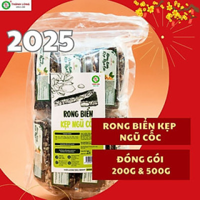 Bánh Rong Biển Kẹp Hạt Dinh Dưỡng Bánh Ăn Kiêng Thành Long Đồ Ăn Vặt Túi 200g/500g