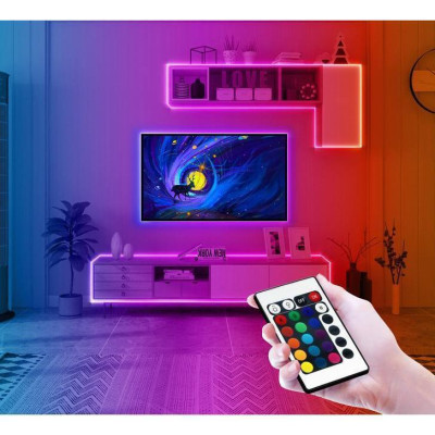 Dây Đèn Led Đổi Màu GRB 1M Kết Nối Bluetooth Có Remote