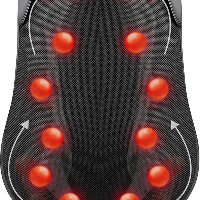 Đệm Ghế Massage Lưng Cao Cấp KingTech KC-300 - Máy Mát Xa Chế Độ 3D, 12 Bóng Chuyên Sâu, - Kết Hợp Tính Năng Nhiệt Hồng Ngoại - Hàng Chính Hãng