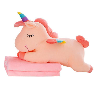 Bộ Gối Chăn Hình Ngựa Kì Lân Pony Có Cánh 3 Trong 1 Dễ Thương