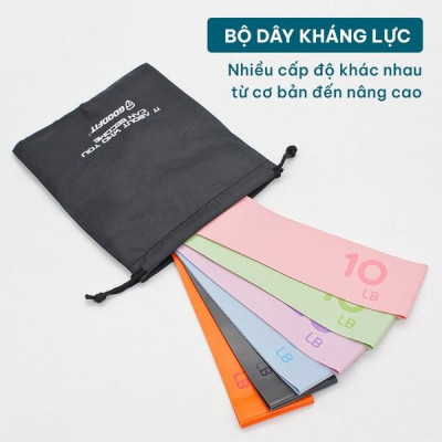 SET 4 dây thun tập gym, dây kháng lực miniband GoodFit GF915MB