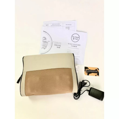 Gối massage cổ vai gáy thắt lưng kết hợp xoa bóp chườm nóng giúp giảm đau hiệu quả