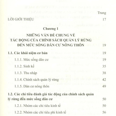 Tác Động Của Chính Sách Quản Lý Rừng Đến Mức Sống Dân Cư Nông Thôn Tỉnh Quảng Bình