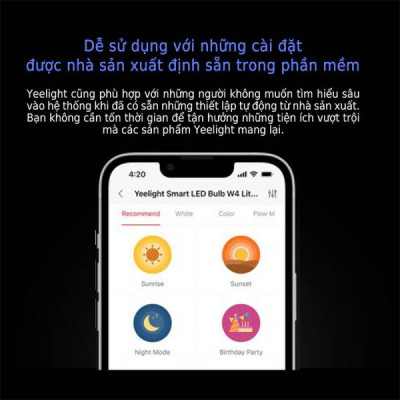 Bóng đèn Led thông minh Yeelight Bulb W4 Lite 9W-RGB 16 triệu màu - Hỗ trợ Homekit, Razer Chroma