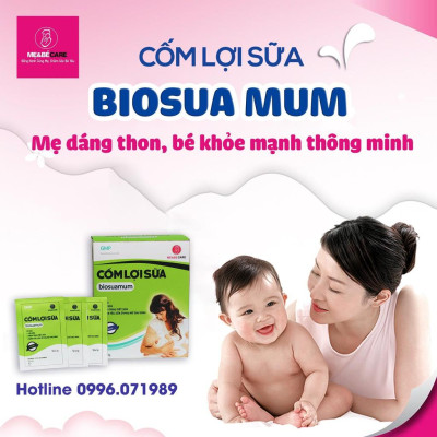 5 gói x 3 g Cốm lợi sữa vitamin sau sinh cho con bú biosuamum dạng cốm