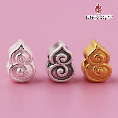 Charm bạc xỏ ngang hình trái bầu -  Ngọc Quý Gemstones