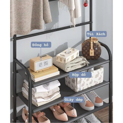 Kệ treo quần áo, túi xách, giày dép 3-4 tầng đa năng - Kệ treo đồ tiện lợi, tiết kiệm không gian, sang trọng