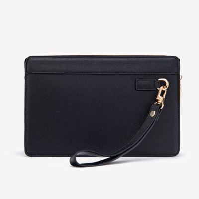 Clutch Da Hàng Hiệu Ví Nam Cầm Tay Công Sở GENCE HT11 Da Bò Cao Cấp Màu Đen