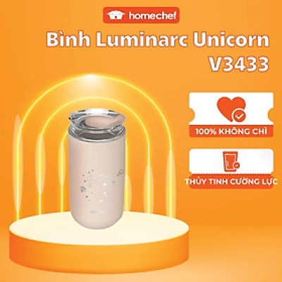 Bình giữ nhiệt Luminarc Unicorn V3433 dung tích 350ml, bình đựng trà, cafe giữ nhiệt