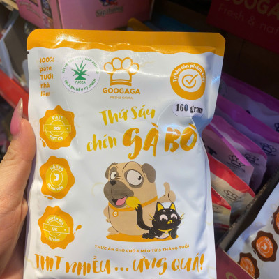 Pate dành cho chó mèo Googaga túi 160g xuất xứ Việt Nam nhiều vị