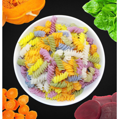 Nui Hữu Cơ Ngũ Sắc Hình Xoắn Thực Dưỡng Ăn Kiêng Rau Củ Tốt Cho Sức Khỏe