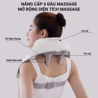 Máy Massage Cổ Vai Gáy Hồng Ngoại 6D YM-K18, Đai Mát Xa Toàn Thân Hỗ Trợ Thư Giãn - Giao Màu Ngẫu Nhiên - HÀNG CHÍNH HÃNG MINIIN