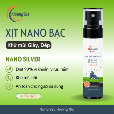 Xịt Khử Khuẩn Giày Dép Nano Bạc Hoàng Gia - Nano Bạc Diệt Khuẩn Khử Mùi, An Toàn Sức Khỏe 100ml