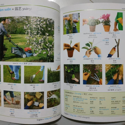 Combo 2 sách Từ điển hình ảnh Tam Ngữ Trung Anh Việt  16000 từ có mp3 nghe qua app– Pons General Reference Visual English Vietnamese Chinese Trilingual Dictionary +Phát triển từ vựng tiếng Trung Ứng dụng (in màu) (Có Audio nghe) +DVD tài liệu