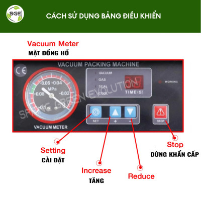 Máy hút chân không công nghiệp kiểu buồng VCC03, hàng chính hãng Thailand. Dùng cho hộ kinh doanh, doanh nghiệp hút chân không sản phẩm số lượng lớn.