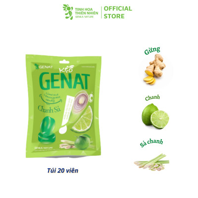 Combo 3 Túi kẹo thảo mộc Gezcol, Chanh Sả, Genat Gừng (Túi 20 viên)