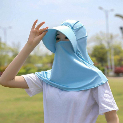 Mũ chống nắng nữ ninja che kín mặt cổ có chìa rộng thoáng mát liền khẩu trang