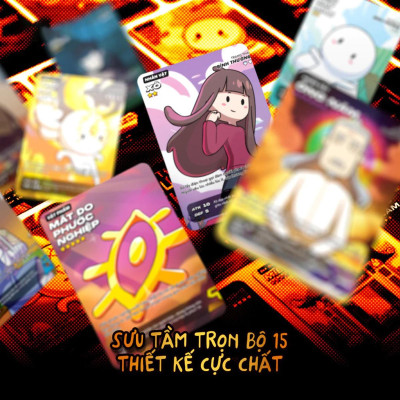 Thẻ Bài Card Bo Góc Collection Thỏ 7 Màu: Mắt Đo Phước Nghiệp (3 Cards Ngẫu Nhiên/Túi)