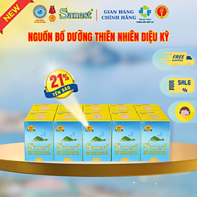  NEW [ Combo 10 lọ] Nước Yến sào Khánh Hòa Sanest 21% - Dành cho Người Cao Tuổi - Có đường
