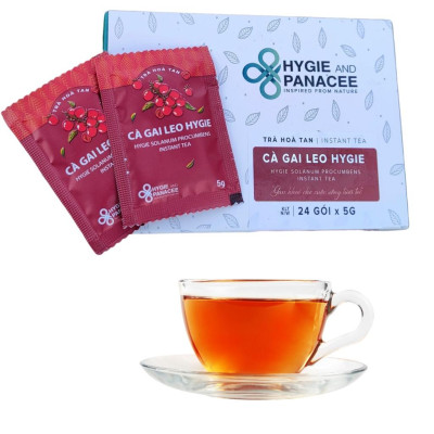 Cà Gai Leo - Trà thảo dược hòa tan Hygie&Panacee hộp 24 gói 24 lần pha - Hỗ trợ thải độc Gan, suy giảm chức năng Gan