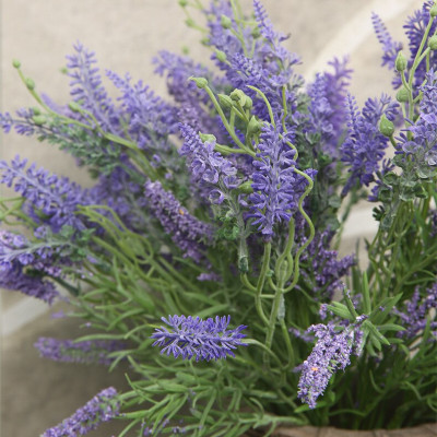 Cành hoa Lavender giả - dài 40cm - nhiều nhánh - Cây giả, hoa lụa Decor trang trí nhà cửa