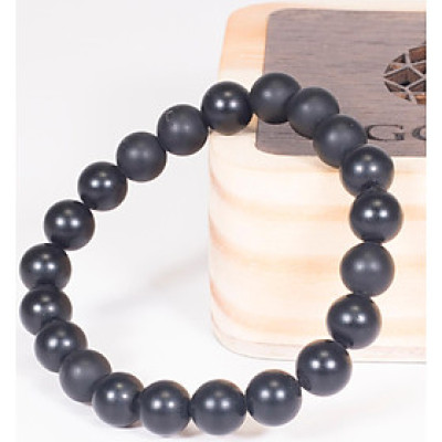 Vòng tay đá núi lửa(obsidian) nhám mệnh thủy , mộc- Ngọc Quý Gemstones