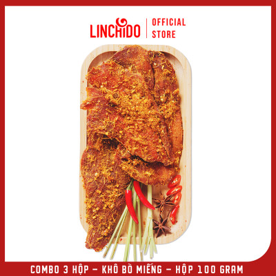 [ COMBO 3 HỘP ] Khô Bò Miếng _ Tùng Phương Du Ký _ Loại 100 Gram