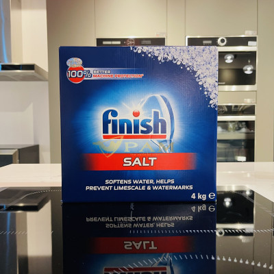 Combo Viên rửa bát All in 1 100 viên + Muối Finish 4kg + Nước làm bóng Finish 400ml hương chanh