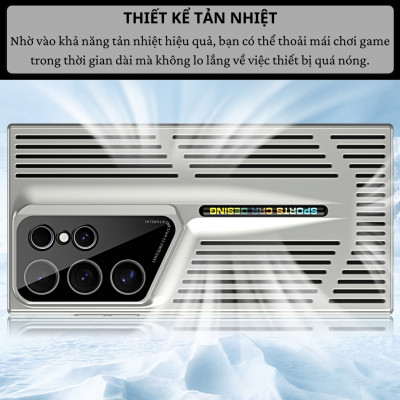 Ốp lưng tản nhiệt chống sốc cho Samsung Galaxy S25 Ultra / S24 Ultra / S23 Ultra / S22 Ultra hiệu HOTCASE Cooling - Làm mát máy, bảo vệ camera, chống va đập - Hàng nhập khẩu