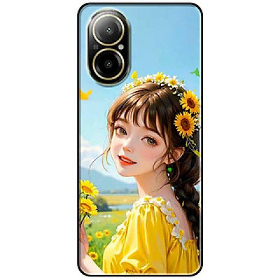 Ốp lưng cho Realme 9i - 10 - C20 - C67 - C65 4G - C11 2021 - Poco X6 5G - Mỹ Nữ Áo Vàng - Hàng Chính Hãng