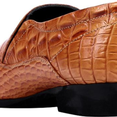 Giày Tây Nam Vân Cá Sấu Huy Hoàng HT7130 - Vàng