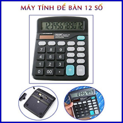 Máy Tính Để Bàn 12 Số Dexin 837-12S Màn Hình Lớn Tiện Lợi