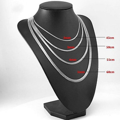 Vòng Cổ Nam -  nam nữ titan cao cấp sang trọng thép không gỉ mì trangsucpt kích cỡ 4mm PTDCNA43