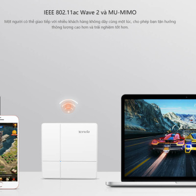 Thiết Bị Phát Wifi Tenda i24 Công Suất Cao 100Users Nguồn POE + Tặng Adapter - Hàng Nhập Khẩu