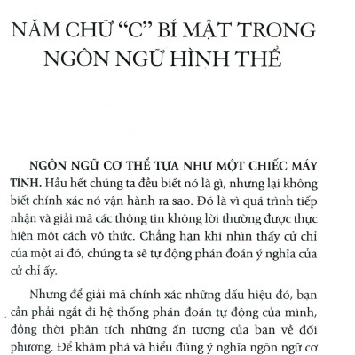 Bí Mật Ngôn Ngữ Cơ Thể