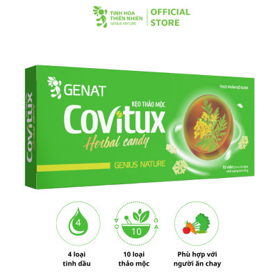 [Quà tặng] Kẹo thảo mộc Covitux (hộp 10 viên) - Genat - Dropship